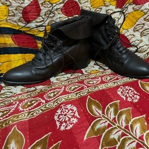 Brown Leather Booties